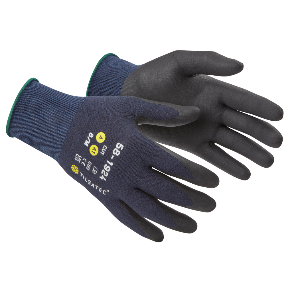 Tilsatec Ultra-lightweight ESD glove with microfoam palm coating